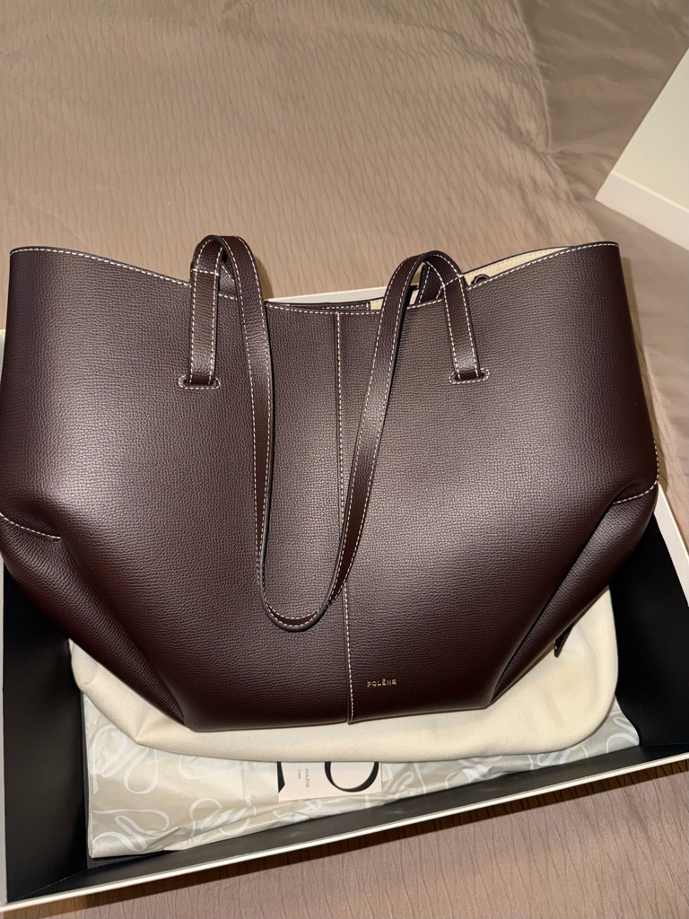 *Firm Price* Polene Cyme Mini Brown Pebbled Leather Tote